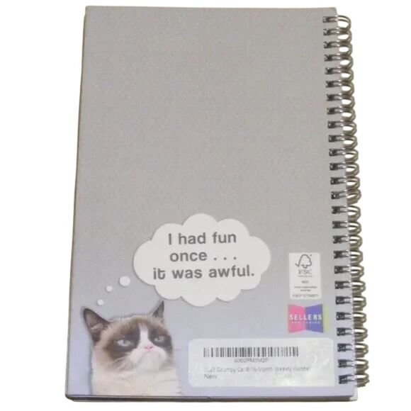 Grumpy Cat 2021 Planner, Weekly & Monthly, MEMES! Book, Spiral bound - Picture 8 of 11